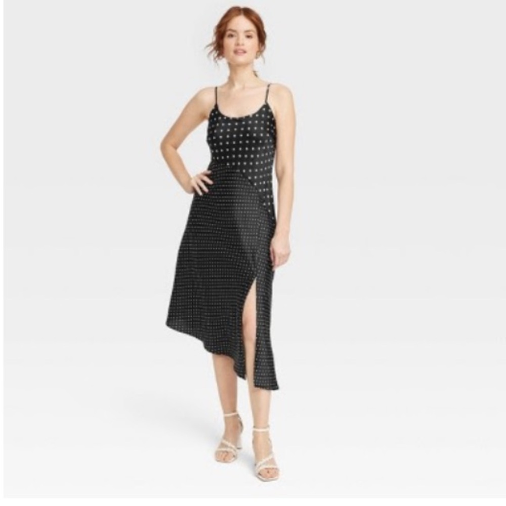 SOLD Target A New Day Black Asymmetrical Midi Dress